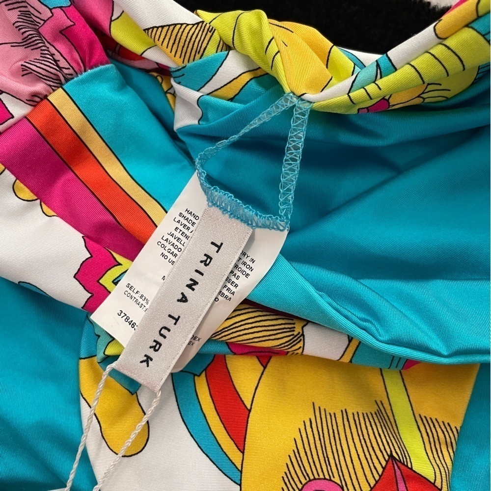 Trina Turk NWT Banded Twist Back High Waist Swim Bottom Size 2 - Picture 4 of 15